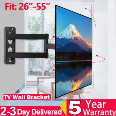 TV Wall Bracket Mount Tilt Swivel For Samsung LG 24 26 32 38 40 43 45 Inch LED
