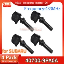 4x Tire Pressure Monitoring System (TPMS) Sensors 433MHz for Subaru 40700-9PA0A