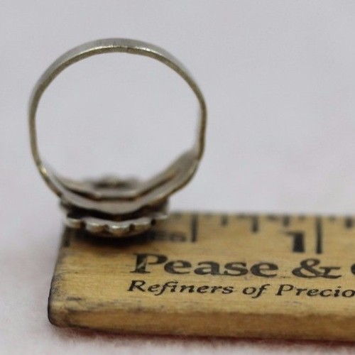 Estate Find!! Pretty Handcrafted Sterling Silver 925 Abalone Ring 2.4g Size 5¾ - Picture 10 of 12