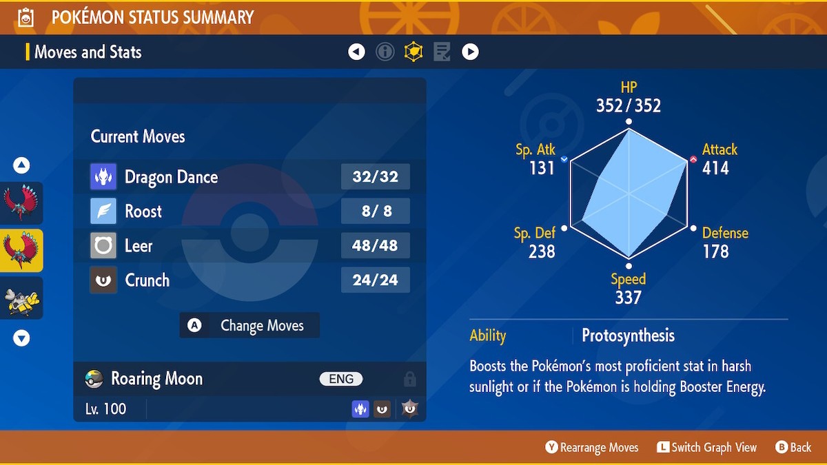 SHINY 6IV Roaring Moon Pokémon - Tera Raid & Battle Ready For Scarlet/Violet (Nintendo Switch)
