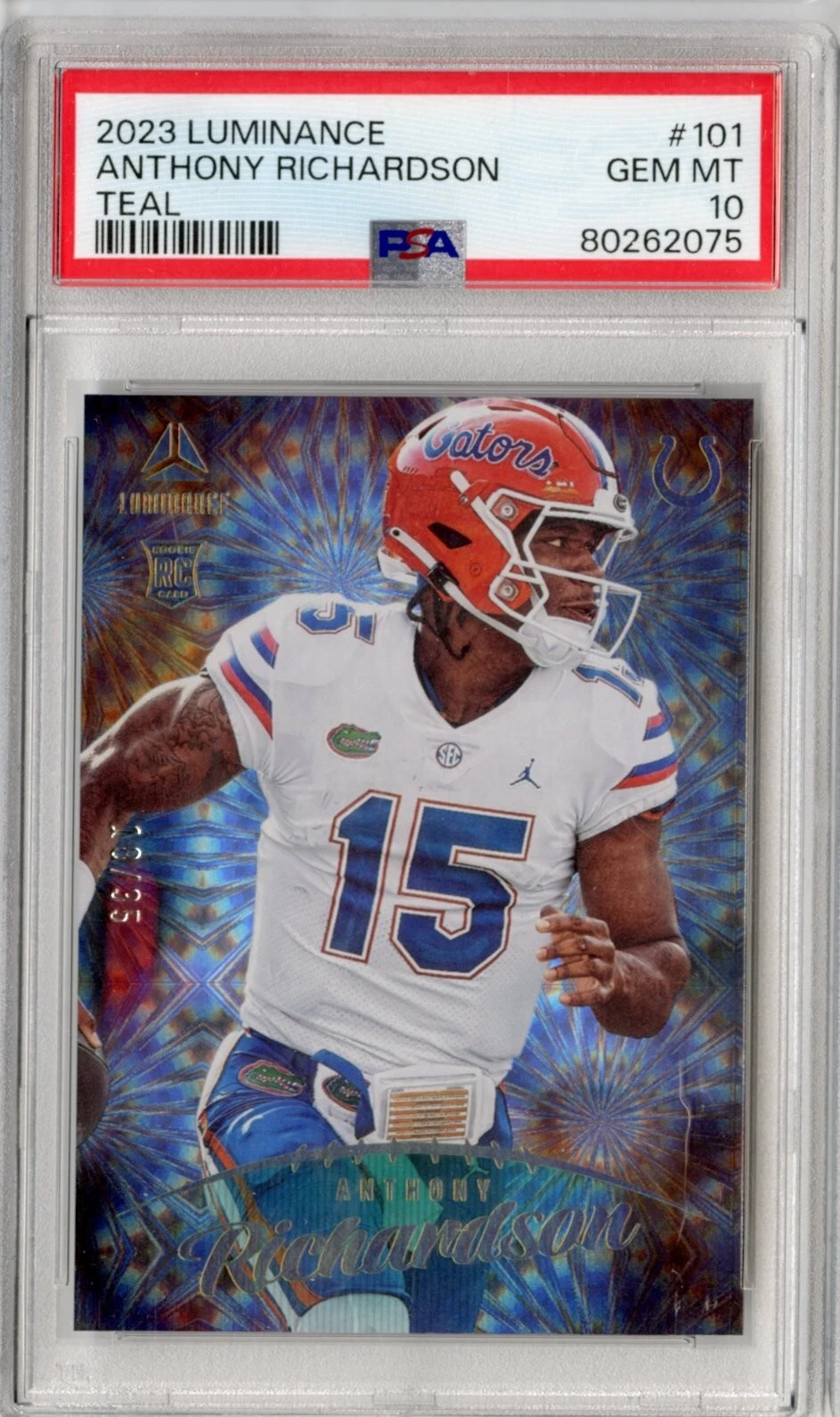 Anthony Richardson Panini Luminance #101 Teal