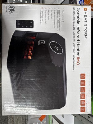 Heat Storm Infrared Heater 1500W Quartz Electric Built-In Thermostat+Heat Sensor