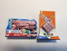 Zuru Mini Brands Gold Rush Rose Gold Rubiks Cube And X Shot Micro Fast Fill