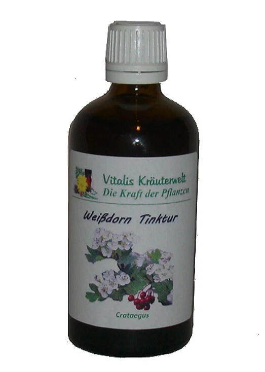 VITALIS-KRÄUTERWELT Weißdorn (Hagedorn) Tinktur / Tropfen - Qualitätsprodukt - 100% Natural - 100ml