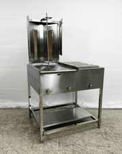NEW 3 Burner Trompo Griddle Al Pastor Taco Shawarma Cooker w/ Warmer Propane LP