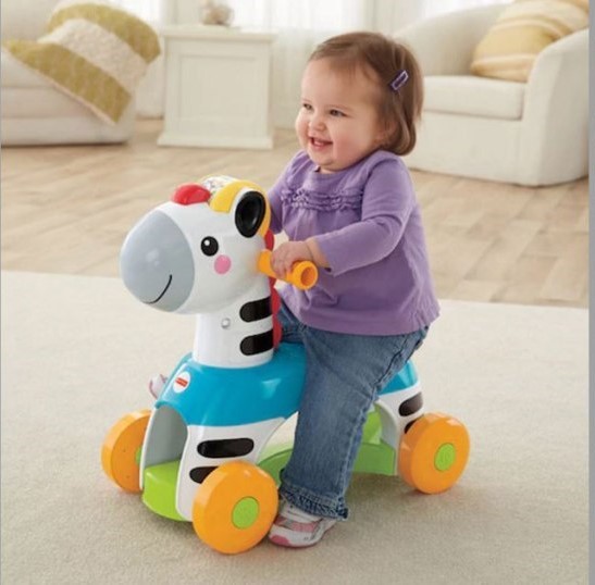 fisher price zebra ride on