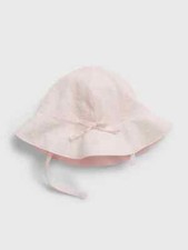 BABY GAP GIRL'S PINK CHERRY BLOSSOM EYELET SUN HAT 24.95 6-12 MOS BNWT