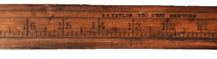 Antique 24" X 12" S.T. Taylor Dressmakers  Wooden Square Measuring Rule - Image 2 of 4