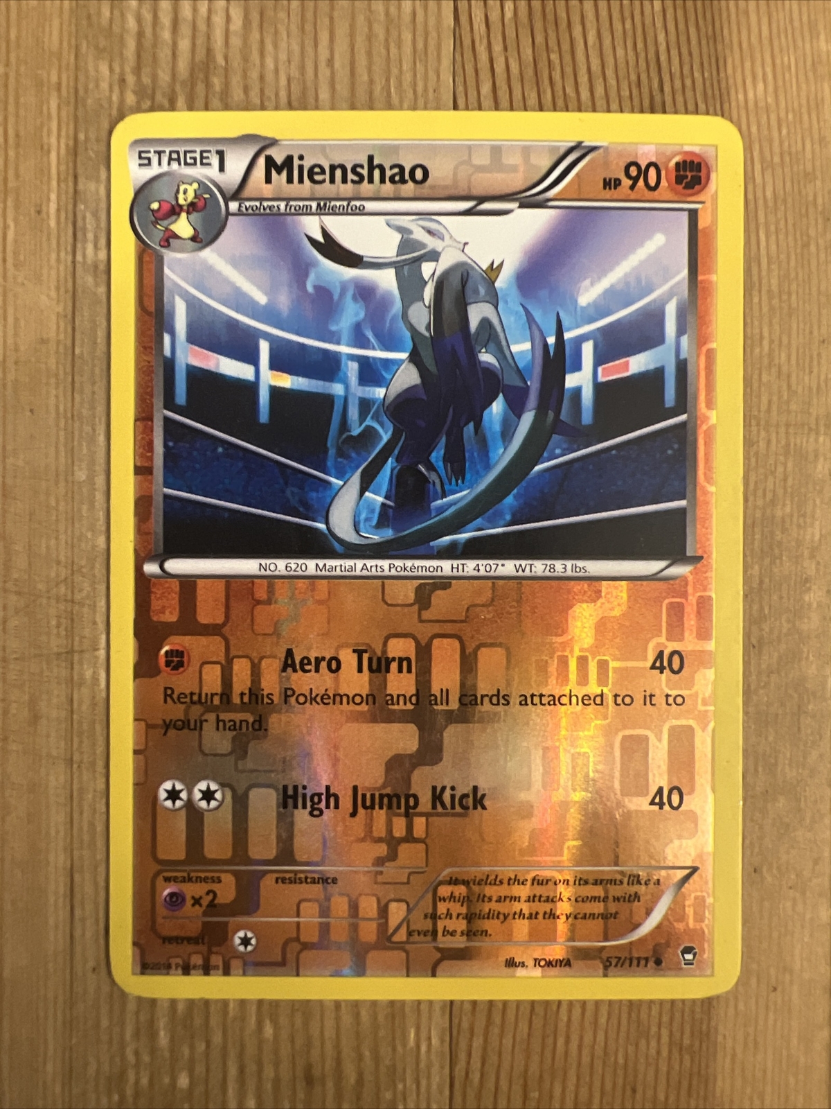Pokémon TCG Mienshao Furious Fists 57/111 Reverse Holo Uncommon LP