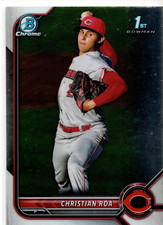 Christian Roa Cincinnati Reds 2022 Bowman Prospects 1st Bowman Chrome Card