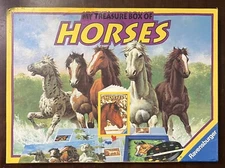 My Treasure Box of Horses Ravensburger 1995 Paint by Number Game Puzzle RARE