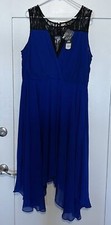 City Chic Sleeveless Cobalt Sophisticate Dress - Size Large