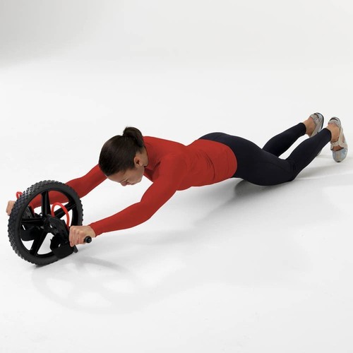 JUMBO AB ROLLER POWER WHEEL CORE EXERCISE BACK LEGS TRAINING FITNESS STRENGTH - Picture 5 of 7