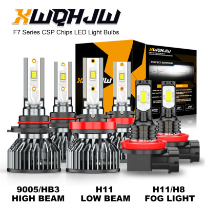 For Nissan Maxima 2009-2014 - 6PC LED Headlight Hi/Lo Fog Light Bulbs Combo Kit