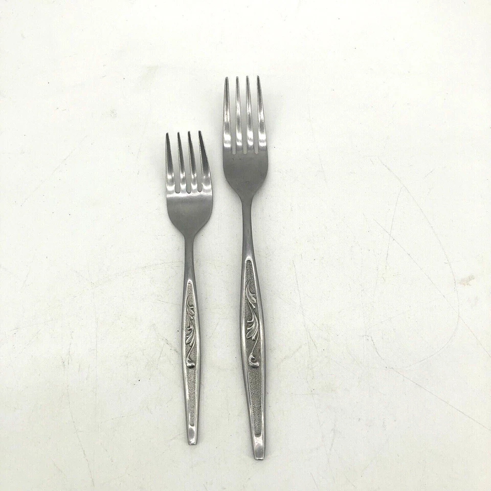 Carlton Acero Inoxidable CAS1 1 Tenedor de Ensalada 1 Tenedor de Cena Lote de 2 Foto 3 de 4