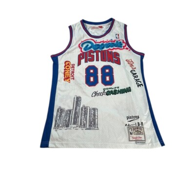 Detroit Pistons Jersey Men 44 Large Don Big Sean J Basketball