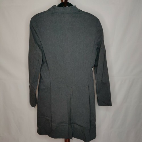 Express women's size 9/10 lined suit coat jacket black button up long sleeves - Picture 2 of 9