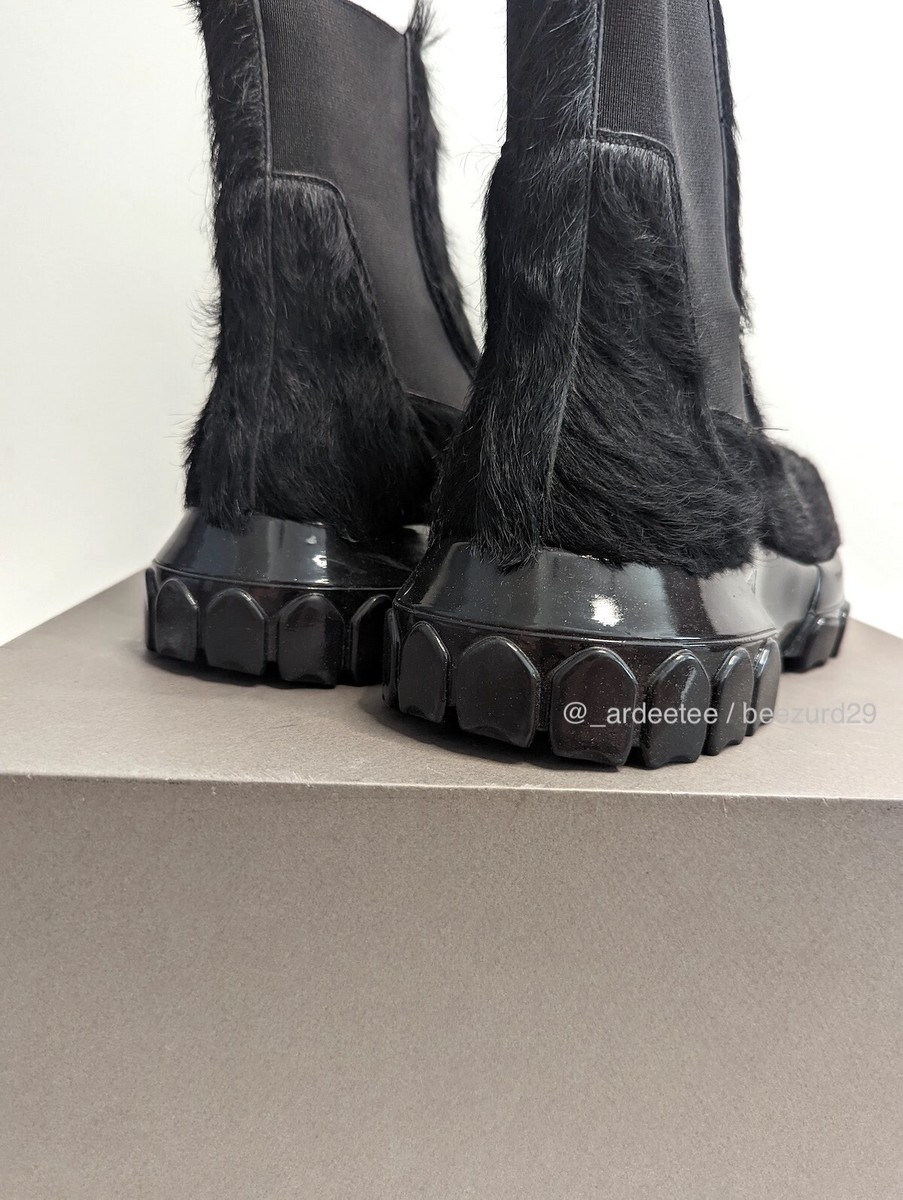 BNIB* RICK OWENS RARE FW21 CALF HAIR FUR BEATLE BOZO TRACTOR BNIB* RICK OWENS RARE FW21 CALF HAIR FUR BEATLE BOZO TRACTOR