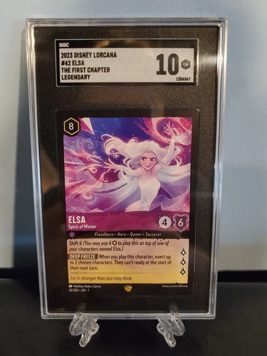 ✨️DISNEY LORCANA ELSA SPIRIT OF WINTER LEGENDARY CARD 42/204 SGC 10✨️