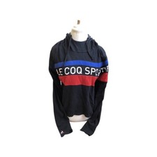 Le Coq Sportif Women  s Black Hoodie Stripes Large