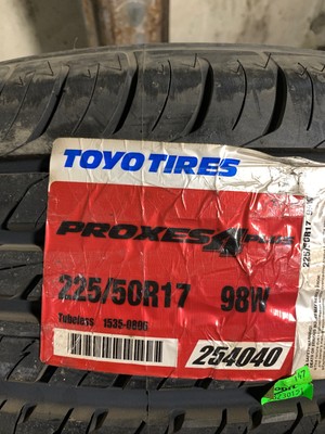 1 Aged 225 50 17 Toyo Proxes 4 Plus Tire