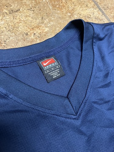Vintage Y2K Nike Detroit Pistons Practice Warmup Basketball Jersey Spellout MED - Picture 3 of 9