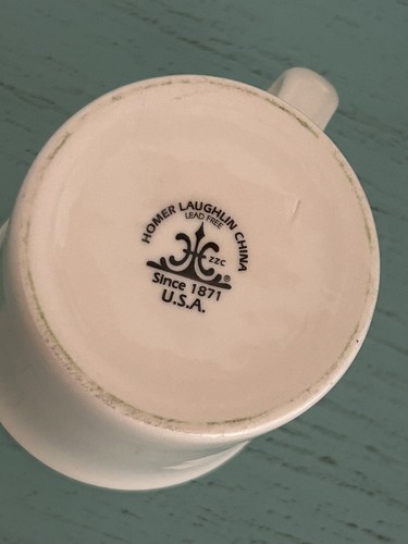 Vintage Homer Laughlin USA Keramik Diner Kaffeebecher Pfannkuchen bringen Menschen zum Lächeln! - Bild 2 von 3