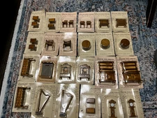FLIC MINIATURE WOOD FURNITURE vintage dollhouse furniture lot 23 bedroom/dining