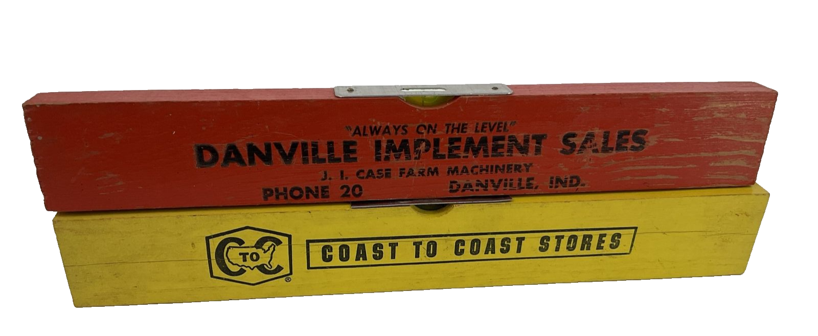 Vintage Coast to Coast Level Ruler Danville Implement Sales Indiana