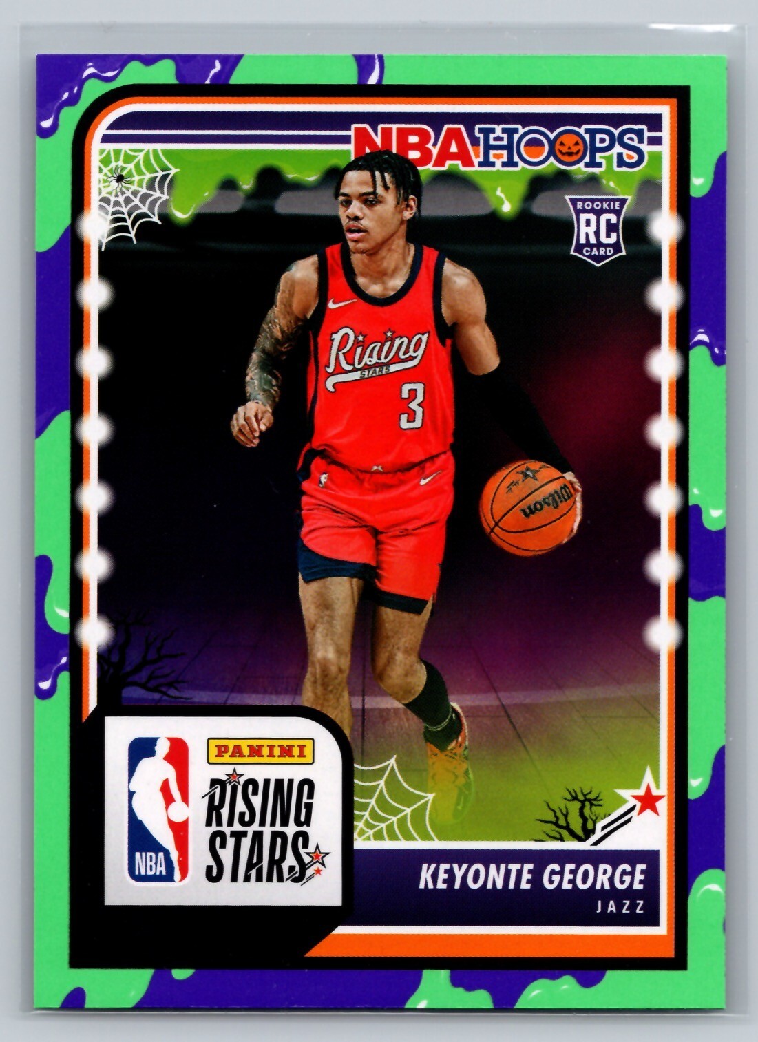 2023-24 Haunted Hoops Slime Rising Stars KEYONTE GEORGE #283 Utah Jazz