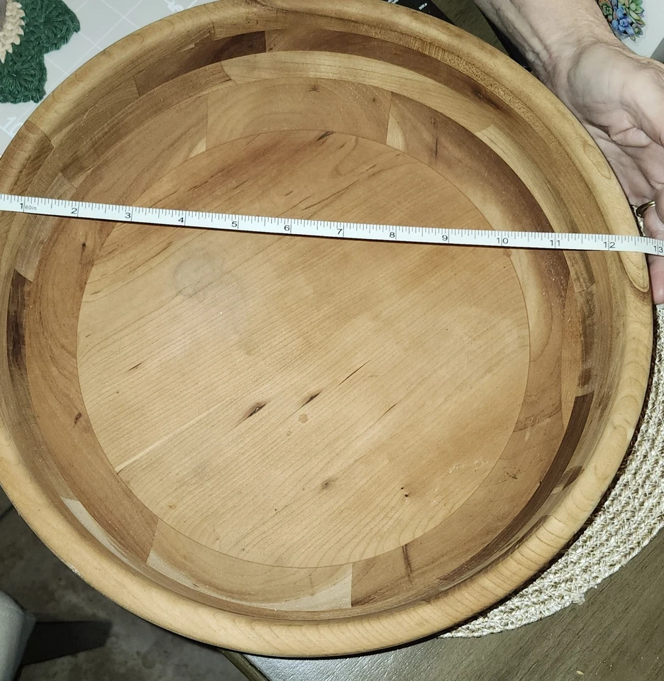 Snow River 13" Hecho a Mano en EE. UU. Cuenco de Madera Lavable y Apto para Alimentos Foto 4 de 4