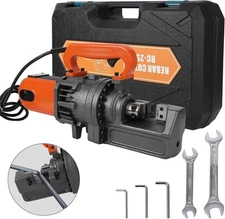 1700W Electric Hydraulic Rebar Cutter 110V 4-25mm Steel Blades Quick 5S Cutting 