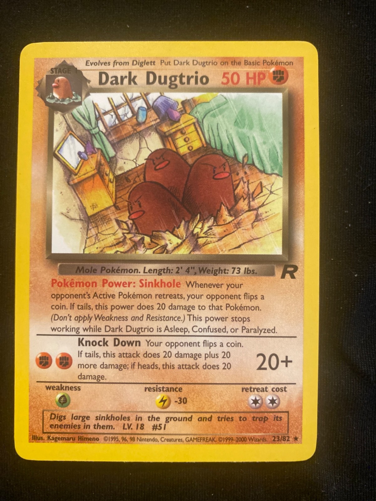 Dark Dugtrio 23/82 Team Rocket Regular