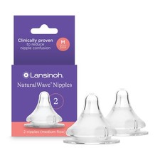 Lansinoh NaturalWave Baby Bottle Nipples   100 Soft, Durable Silicone, Made Wit
