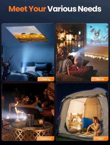 Mini Projector, 5G WiFi 6 Bluetooth Short Throw Projector, HD 1080P DLP Porta... - Picture 10 of 13