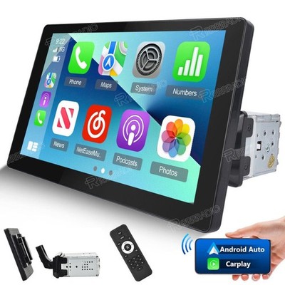 9'' Zoll 1 DIN Autoradio Mit Apple Carplay Android Auto BT USB Drehbar Bildschirm