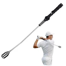  Golf Swing Trainer, Golf Grip Trainer for Tempo & Path, 2 Weights for Iron & 