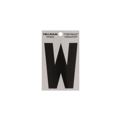 Hillman 3 In. Black & Silver Mylar - Wide Style - Reflective - W 840842