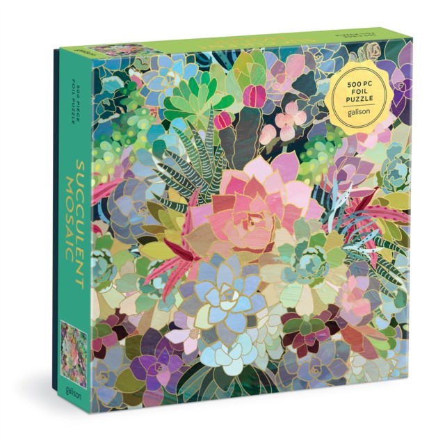 Succulent Mosaic 500 Piece Foil Puzzle by Galison (Jigsaw)