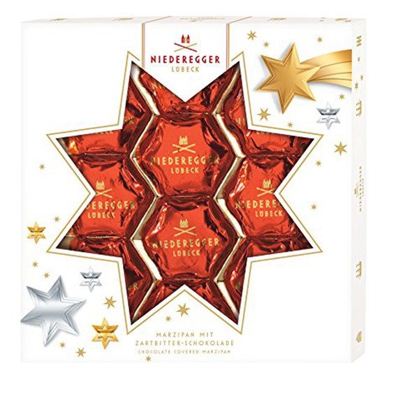 Niederegger Marzipan Weihnachtssterne Zartbitterschokolade 125G-image