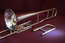 1912 Silverplate JW York and Sons, Grand Rapids Mich- Pro Valve Tenor Trombone