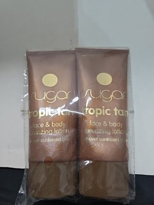 Lot Of 2×2.7 oz Sugar Tropic Tan face & Body Bronzing Lotion