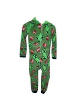 Minecraft Boys Size L Large 12/14 One Piece Green Pajamas New Without Tags