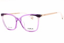 Furla VFU723V 06SC Shiny Transparent Purple 53mm Eyeglasses New Authentic