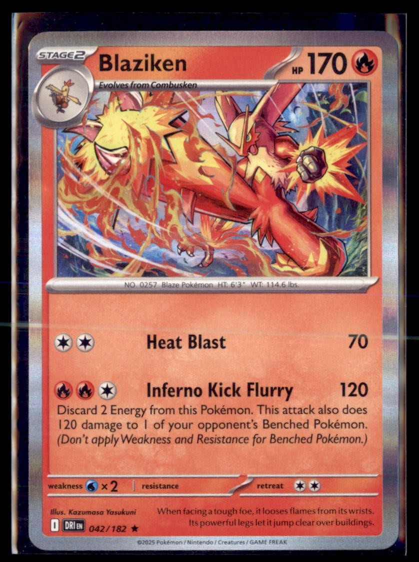 Pokemon Blaziken 42/182 Destined Rivals Holo 5 Card Lot
