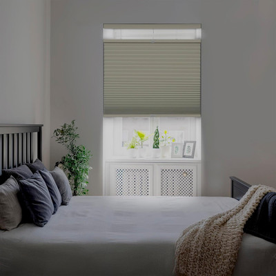 Cordless 1.5'' Blackout Cellular Shade, Top Down Bottom Up, Ivory, 32.5'' W X 64'' 
