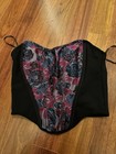 BNWT Gorgeous Black Floral SHEIN BAE boned corset basque top size Small S 4 — photo 1