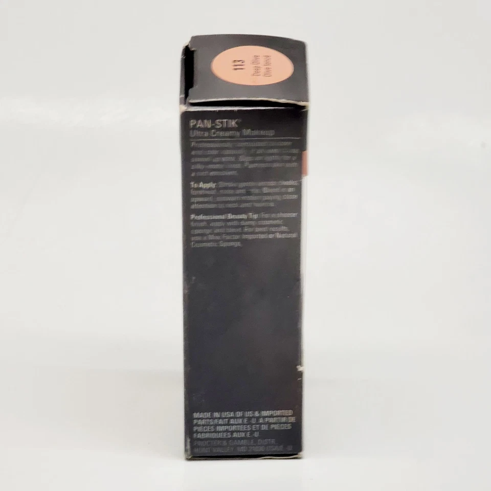 Max Factor PAN-STIK 113 DEEP OLIVE - Ultra Creamy Foundation Makeup 14g RARE NOS - Image 3 of 4