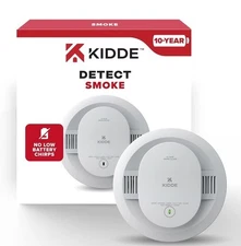 Kidde Smoke Detector, 10-Year Battery Powered, LED Warning Light Indicators.A3