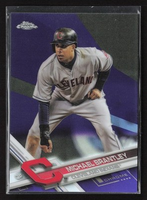 2017 Topps Chrome #165 Michael Brantley Purple Refractor #/299 A22